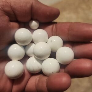 COPY - 10pc Random size White Jade Mini Spheres
